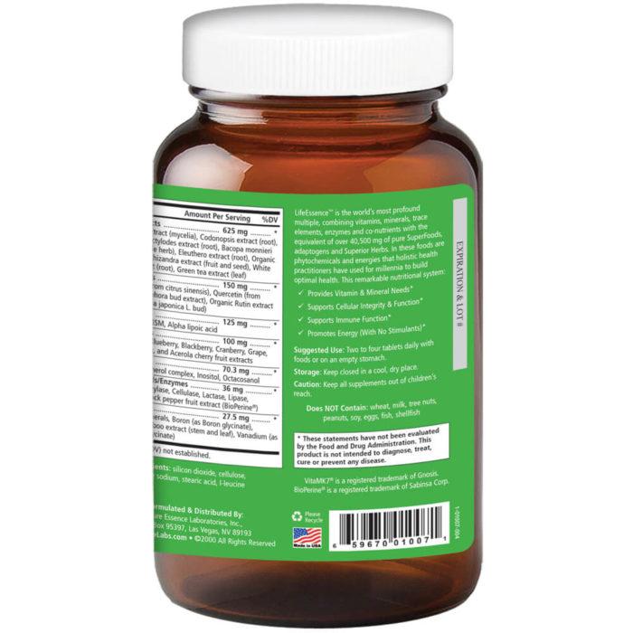 Life Essence™ Multivitamin 120 Tablets - Christopher's Herb Shop