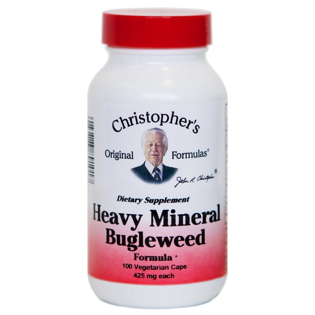 Heavy Mineral Bugleweed & Cilantro - 100 capsules - Christopher's Herb Shop